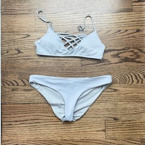 l*space grey/silver bikini (reversible bottoms)